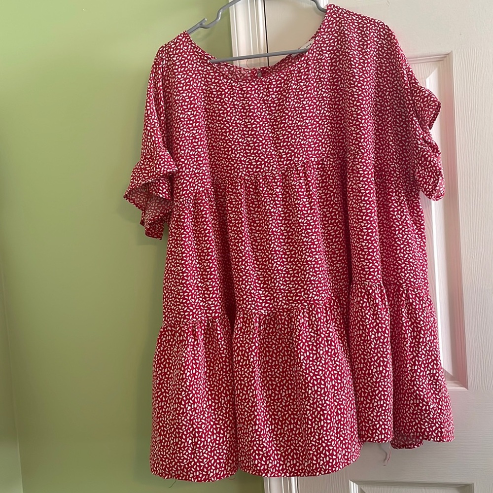 Plus Size Red Blouse by First Love